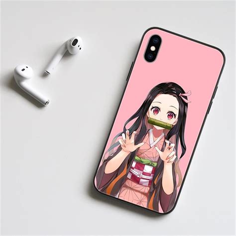 Japan Anime Demon Slayer Kamado Tanjirou Nezuko Phone Case for iphone 14 13 12 11 Pro X Xs Max XR 7 8 Plus Soft Silicon Cover (19) NZ 15. . Nezuko phone case